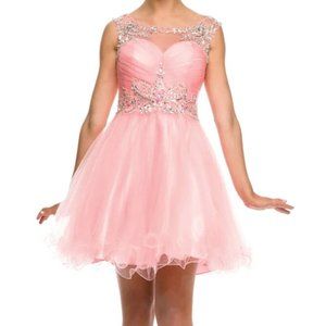 Juliet Cap Sleeve Poofy Tulle Short Dress Size Medium + Matching Shawl
